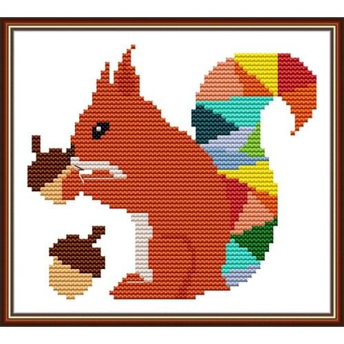Animal pattern embroidery cross stitch 11CT embroidery kit printing cotton thread cross stitch accessories cross stitch kit
