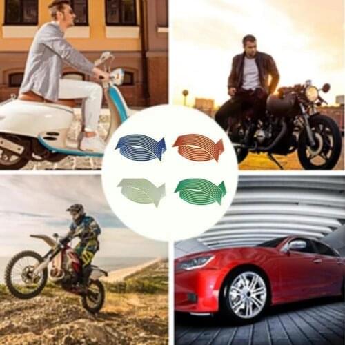 Reflective Motocross Bike Motorcycle Sticker For 18 Motorbike Auto Inches Moto Wheel Styling Rim Motorcycle Stickers Car I6J8