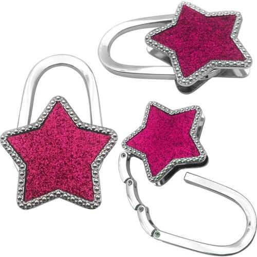 New Star Degsin Portable Handbag Hook Foldable Bag Hanger Desk Foldable Purse Bag Hook Holder -25