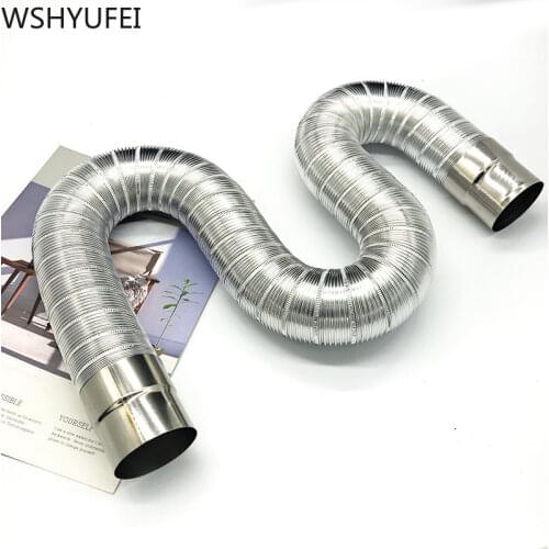 Fireproof gas water heater stainless steel 60-150mm aluminum strong universal exhaust Car intake pipe extension tube length