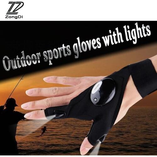 ZD Glove LED Flashlight Nighttime Repair Rescue Tool For Volvo Toyota Renault Chevrolet cruze Opel astra h Nissan qashqai 2017