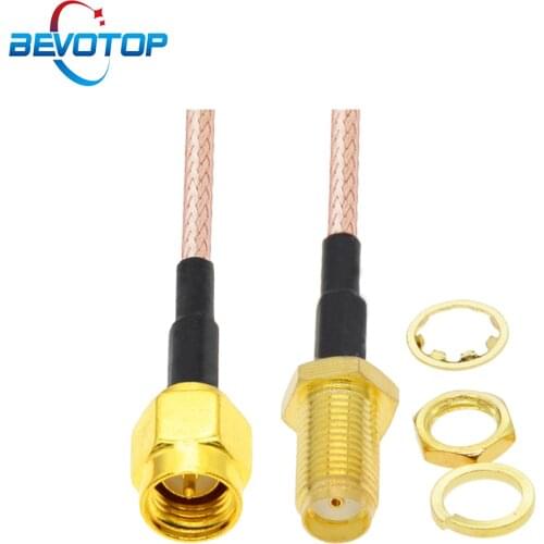 2PCS SMA Male Plug to SMA Female Bulkhead Jack RF Adapter RG316 Cable 50 Ohm Pigtail WIFI Router Antenna Extension Cord Jumper