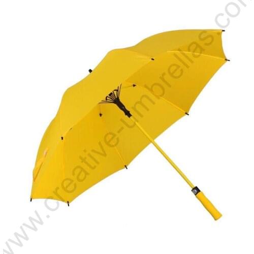 123cm straight auto open 14mm anti-thunder fiberglass golf umbrellas solid color windproof commercial parasol
