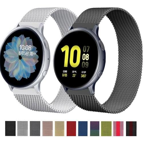 Magnetic Loop strap For Samsung Active 2 40/44mm Gear S3 Frontier Bracelet Huawei GT/GT2/2e/Pro Galaxy watch 3/45/42mm band