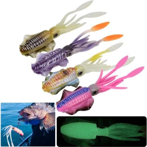 Fishing Soft Squid Lure 20g Luminous Octopus Bait for Sea Fishing Wobbler Bait kit
