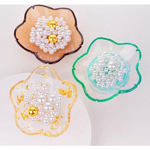 DIY Crystal Epoxy Resin Mold Petal Small Dish Silicone Mold Decorative Plate for DIY resin
