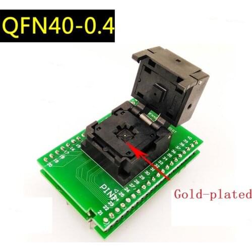 New QFN40 Burning Seat 0.4 Spacing Test Seat Overturning Programming Seat Double-deck Board pin pitch 0.4