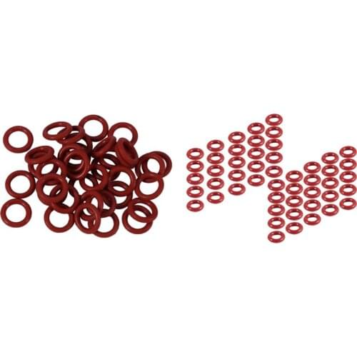 100 Pcs Silicone O-Rings Oil Seal Ring 11X 7 X 2 Mm & 10 X2.5X5mm