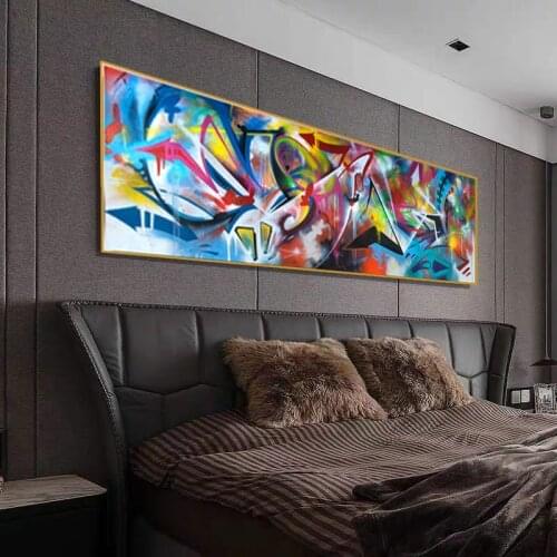 Modern cartoon comics graffiti printable cloth paintings, street art murals and posters, family living room decoration paintings