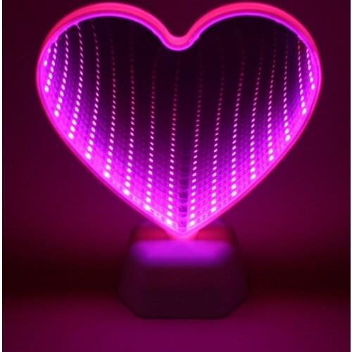 3D LED Night Light Love Heart Lamp For Home Bedroom Valentine Day Wedding Decoration Kid Children Girl Gifts