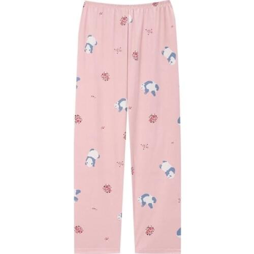 Womens Home Pants Pajama Pants Loose Cotton Comfortable Cartoon Spring and Autumn Home Pants