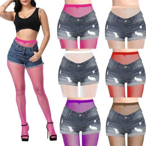 Women pantyhose Colorful fishnet stockings sexy mesh fish nets tights seamless nylon stockings dance collant panty