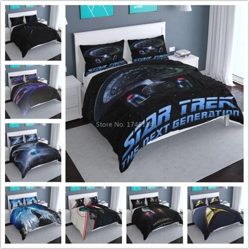 Star Trek Movie Film 3D Printed Bedding Set Comforter Cover /Duvet Cover with Pillowcases Set Bed Linens Bedclothes Home Textile