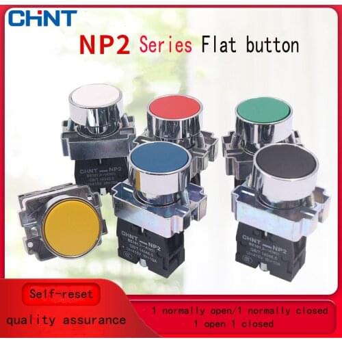1 PCS 22mm One Normally Open One Normally Closed CHNTXB2 Power Supply NP2-BA31 Jog Start Self-reset Button Switch