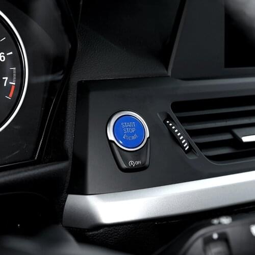 1 Pcs For BMW 3 Series F30 X5 F15 Car Engine Start Stop Button Cover Trim Replace Upgrade Accessories 2018