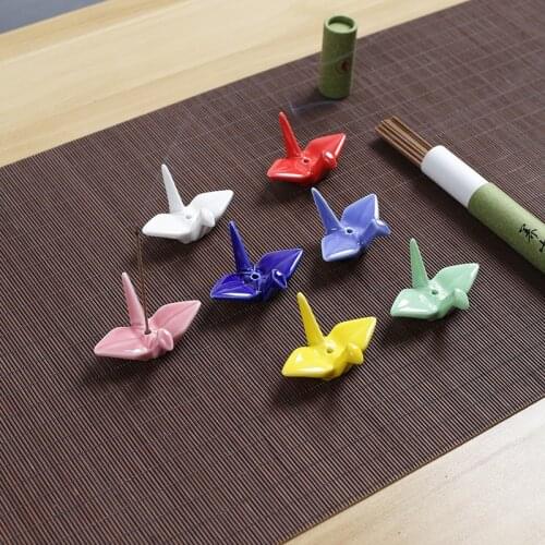 1pcs Thousand Paper Crane Shaped Incense Stand Holder Ceramic Incense Burner