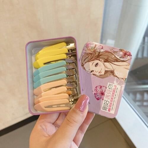 10Pcs/Box Seamless Hair Clips Bangs Seamless Clip Makeup Hair Styling Tools Women Girls Barrettes Accessories Hair Headdress