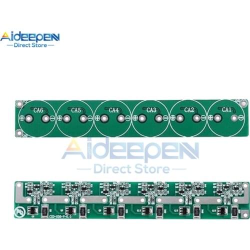 2.7V 100F 120F 220F 360F 400F 500F 6 String Super Capacitor Balancing Protection Board Six Series 100F-500F