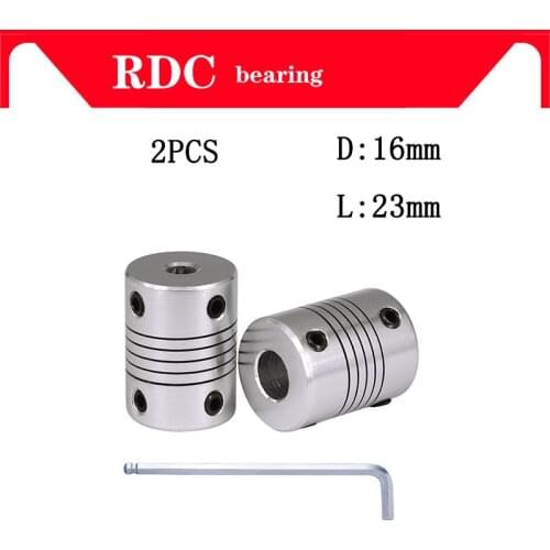2PCS 5*5mm 6*6mm D16L23 Coupler For Connecting Driving Shaft And Driven Shaft 16mm Outer Diameter wear-resisting Coupler Tools