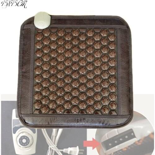 2020 Hot sale in alibaba heating germanium stone mattress heating ocher stone seat cushion 45*45CM