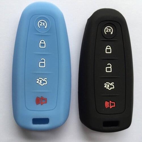 Keyless Shell Smart Remote FOB Holder For Ford Lincoln Escape Edge Focus Taurus Key Silicone Protector 5 Button Accessory