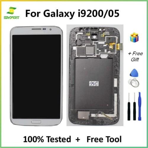 For Samsung Galaxy Mega i9200 LCD Display Touch Screen Digitizer Assembly Replacement Part For Mega 6.3" i9200 i9205 With tools