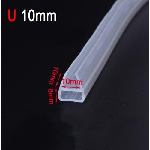 F/U/H Shape Glass Door Tape Sealing Silicone Rubber Window Glass Gasket Strip Bath Screen Door SUB Sale