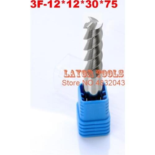 3F*12*12*30*75 CNC tool tungsten alloy milling cutter special flat aluminum alloy cutter aluminum alloy milling cutter