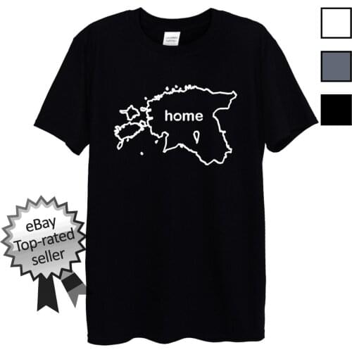 Simple Short-Sleeved Cotton T-Shirt ESTONIA HOME T-Shirt FIND YOUR OWN Country Men OR Womens Tallinn Eesti Estonian O-Neck