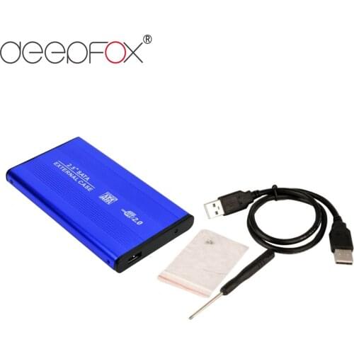 DeepFox 2.5" Inch External Enclosure Case Mobile HDD Enclosure Case USB 2.0 to SATA HDD Hard Drive For Data Backup 5Pcs/lot