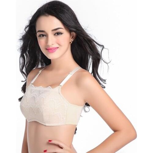 LIZ Free Shipping Size 75-95A B C Cup Breast Form Bra Mastectomy Women Bra Designed With Pockets For Silicone Breast Prosthesis