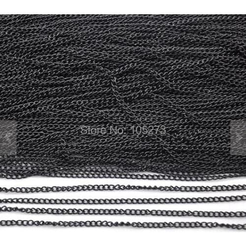 32FT 10 Meters Gunmetal Black Round Cable Link Chain Jewelry Findings 2x3mm - Top Quality Fashion DIY Accessory Jewelry Making