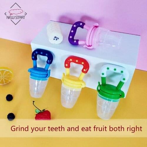 Fashion Colour Baby Pacifier Safety Silicone Food Music Fruit and Vegetable Food Fruit Bite Bag Baby Eat Fruit Food Supplement