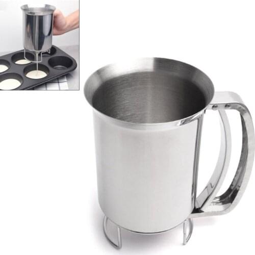 Stainless Steel Cupcake Waffle Batter Funnel Pancake Dispenser Cream Separator