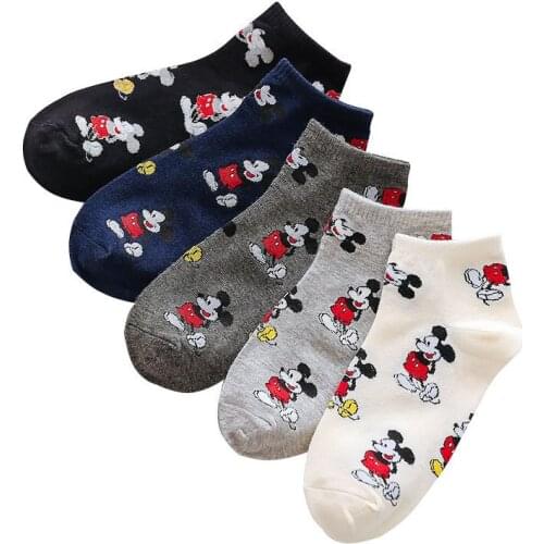 Disney 1 pcs of girls Mickey socks fashion cartoon novelty warm mouse socks wild comfortable breathable cotton socks