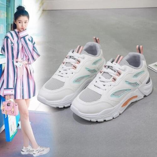 2021 New Spring New Korean Version of Dade Womens Shoes Student Fashion Shoes Versatile Casual Sports Shoes Running Shoes