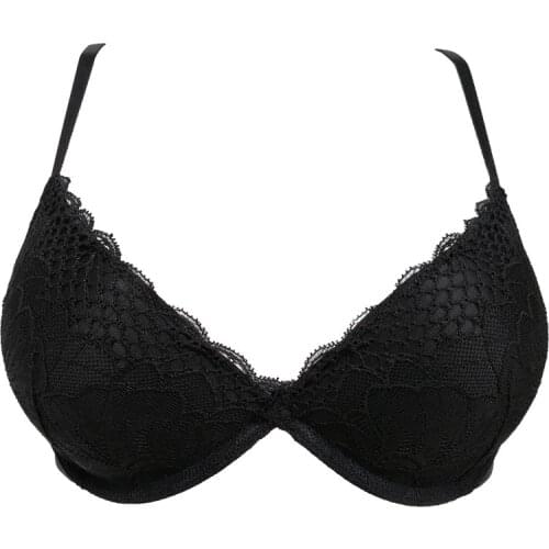 Solid Color Floral Lace Memory Foam Underwire Comfortable Sexy Plunge Bra for Women/female Underwear Lingerie Gift BRB028