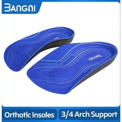 3ANGNI 3/4 Arch Support Orthotic Insoles Men Woman Inserts Orthopedic Shoes Insoles For Flat Feet Heel Pain Plantar Fasciitis