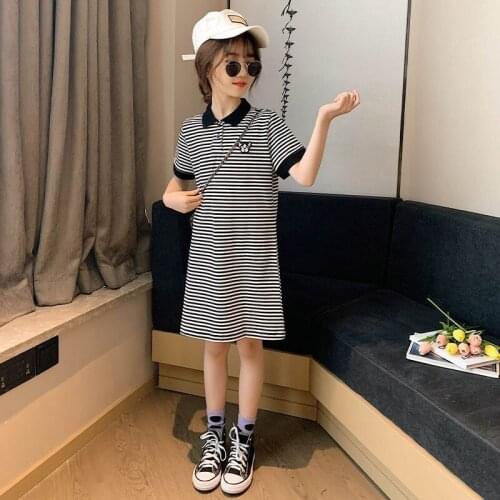 Girl Dresses Korean Version of Big Children Clothing Girls Summer Western Style Fashion Dress