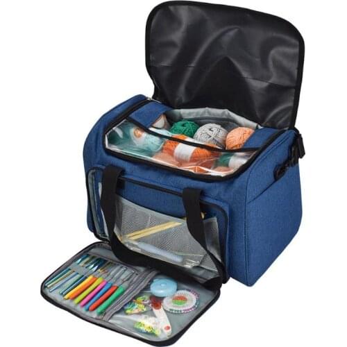 Portable Yarn Storage Bag for Thread Oxford Cloth Wool Crochet Hook Knitting Needle Crochet Hooks Organizer