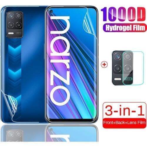 Realmi Narzo 30 front back hydrogel film For Realmy Realm Realme Narzo 30 Narzo30 5G 6.5" screen protector camera film not glass