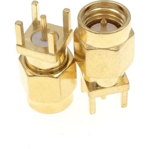 SMA Male Plug Center Solder For PCB Mount RF Connector