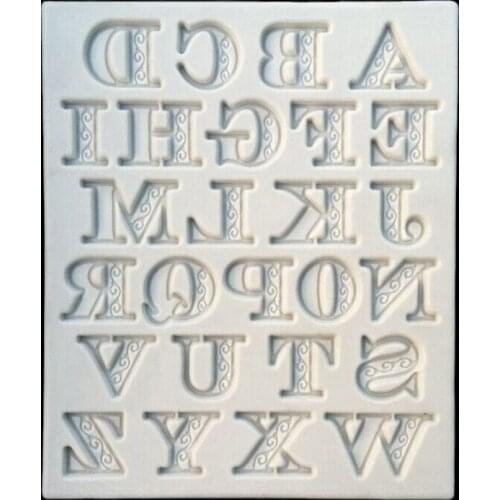 Capital Letters Silicone Sugarcraft Mold Chocolate Cupcake Baking Mold Fondant Cake Decorating Tools