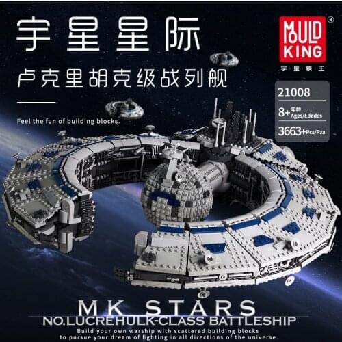 Starwar Lucrehulk Class Battleship MK Star Toys Wars Destroyer Droid Control Ship Model Kit Building Blocks MOC-13056 Bricks