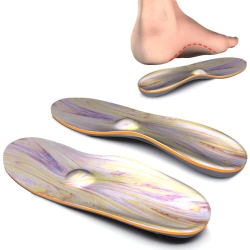 Memory Foam Colorful Stripe High Arch Support Insole Lighten Foot Pain Orthopedic Insoles for Men and Women Sneakers