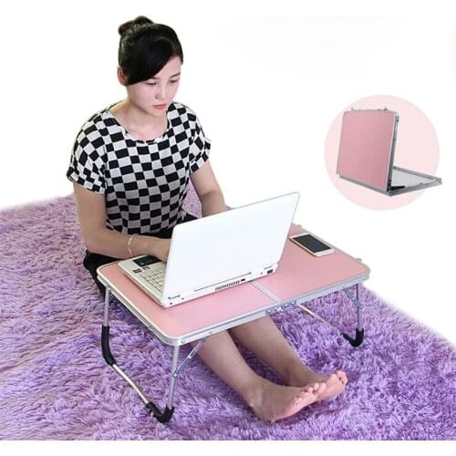 Portable Folding Alloy Laptop Table Sofa Bed Office Laptop Stand Desk Computer Notebook Student Dormitory Bedroom Table