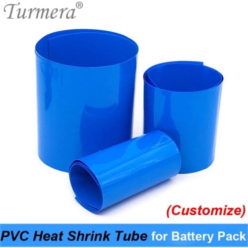 Battery Wrap Heat Shrinkable Tube PVC Shrink Tubing 35mm to 210mm for 18650 26650 32700 Lithium Battery Pack Customize Turmera