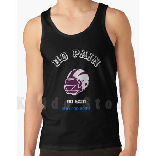 Always No Pain No Gain Motivational Football Fans Club. Tank Tops Vest Sleeveless Td Is Red British Football The Red