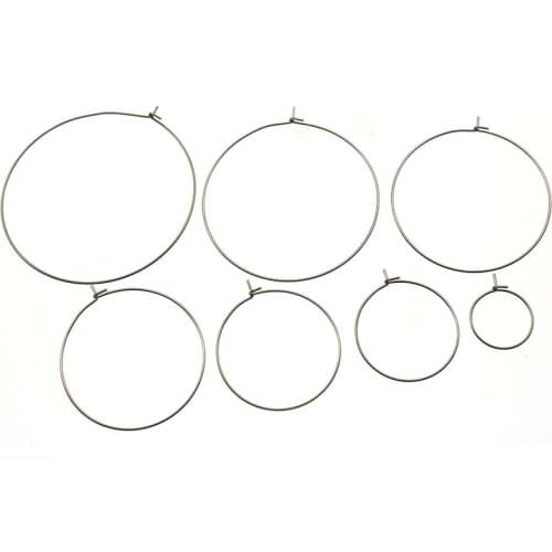 30pcs Stainless Steel Ear Wire Earring Hooks Hoop Connector Diy Earrings Clasp Accessories Dangle Charms Jewelry Making