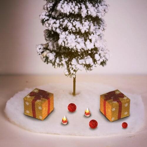 1pc 60cm White Christmas Tree Skirts Base Floor Mat Cover New Year Xmas Christmas Party Home Decoration Carpet Ornament